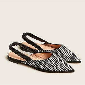 JCREW Suede Crystal Studded Mule